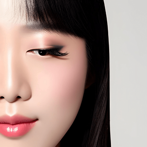 Woman with double eyelid tape 2